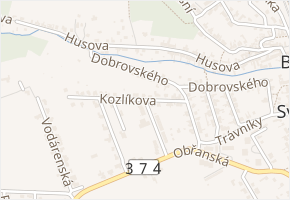 Kozlíkova v obci Bílovice nad Svitavou - mapa ulice