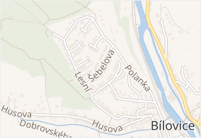 Šebelova v obci Bílovice nad Svitavou - mapa ulice