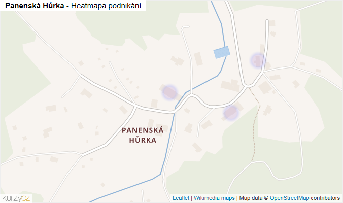 Mapa Panenská Hůrka - Firmy v části obce.