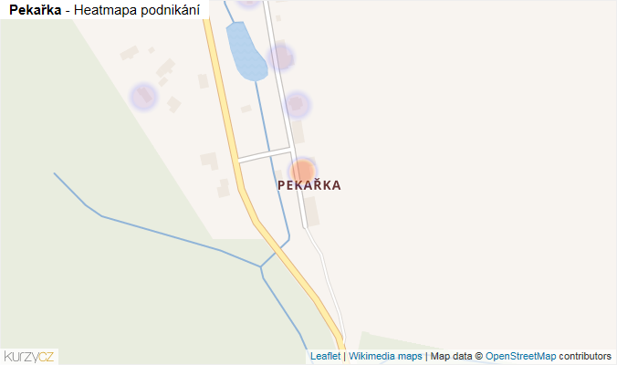 Mapa Pekařka - Firmy v části obce.