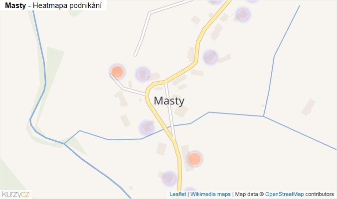 Mapa Masty - Firmy v části obce.