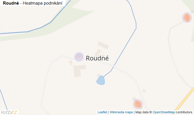 Mapa Roudné - Firmy v části obce.