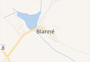 Blanné v obci Blanné - mapa části obce