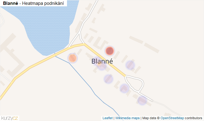 Mapa Blanné - Firmy v části obce.
