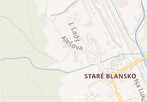 Alešova v obci Blansko - mapa ulice