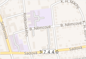 B. Němcové v obci Blansko - mapa ulice