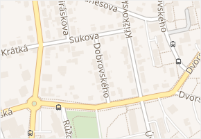 Dobrovského v obci Blansko - mapa ulice