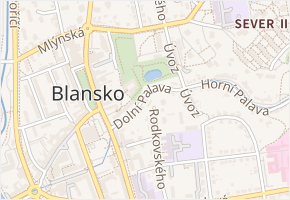 Dolní Palava v obci Blansko - mapa ulice