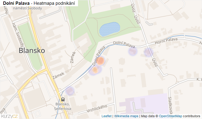 Mapa Dolní Palava - Firmy v ulici.