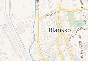 Družstevní v obci Blansko - mapa ulice