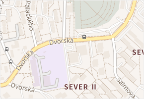 Dvorská v obci Blansko - mapa ulice