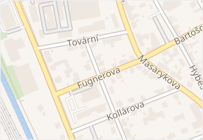 Fügnerova v obci Blansko - mapa ulice