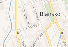 K. J. Mašky v obci Blansko - mapa ulice