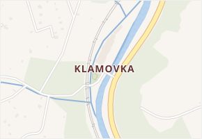 Klamovka v obci Blansko - mapa ulice