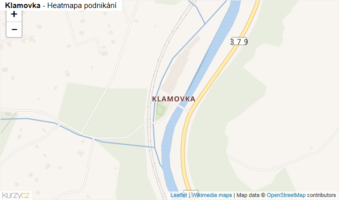 Mapa Klamovka - Firmy v ulici.