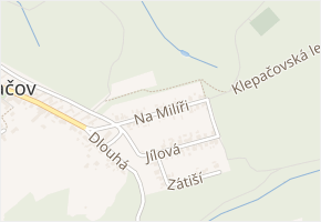 Na Milíři v obci Blansko - mapa ulice
