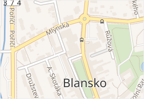 nám. Svobody v obci Blansko - mapa ulice