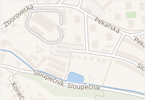 Sloupečník v obci Blansko - mapa ulice