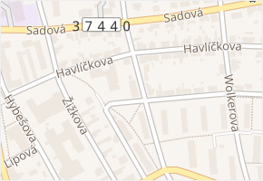 Stařeckého v obci Blansko - mapa ulice