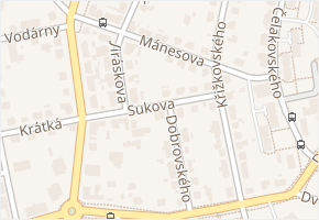 Sukova v obci Blansko - mapa ulice