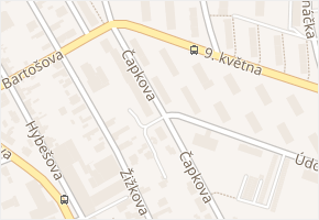 Údolní v obci Blansko - mapa ulice