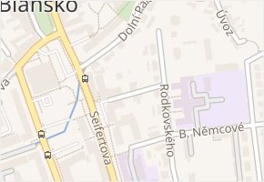 Vrchlického v obci Blansko - mapa ulice