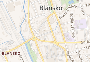 Wanklovo nám. v obci Blansko - mapa ulice