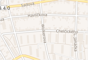 Wolkerova v obci Blansko - mapa ulice