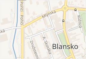 Žalkovského v obci Blansko - mapa ulice