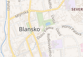 Zámek v obci Blansko - mapa ulice