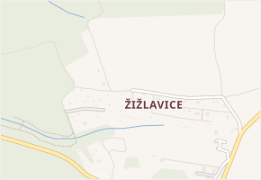 Žižlavice v obci Blansko - mapa části obce