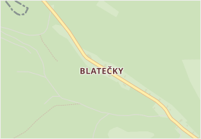 Blatečky v obci Blatce - mapa části obce