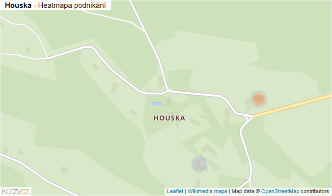 Mapa Houska - Firmy v části obce.