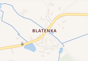 Blatenka v obci Blatná - mapa části obce