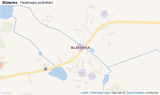 Mapa Blatenka - Firmy v části obce.