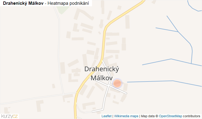 Mapa Drahenický Málkov - Firmy v části obce.