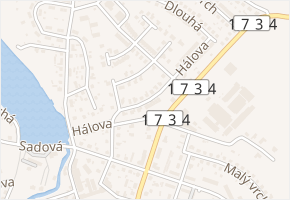 Hálova v obci Blatná - mapa ulice