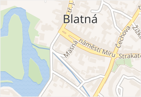 Masná v obci Blatná - mapa ulice