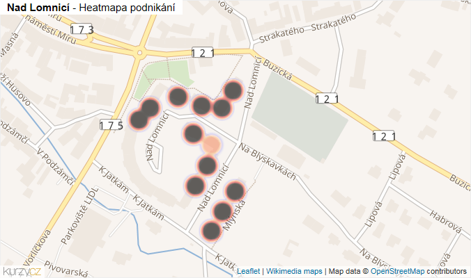 Mapa Nad Lomnicí - Firmy v ulici.
