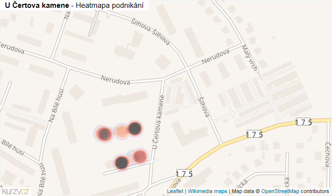 Mapa U Čertova kamene - Firmy v ulici.