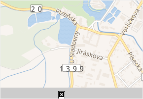 U Sladovny v obci Blatná - mapa ulice