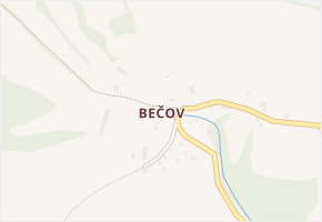 Bečov v obci Blatno - mapa části obce