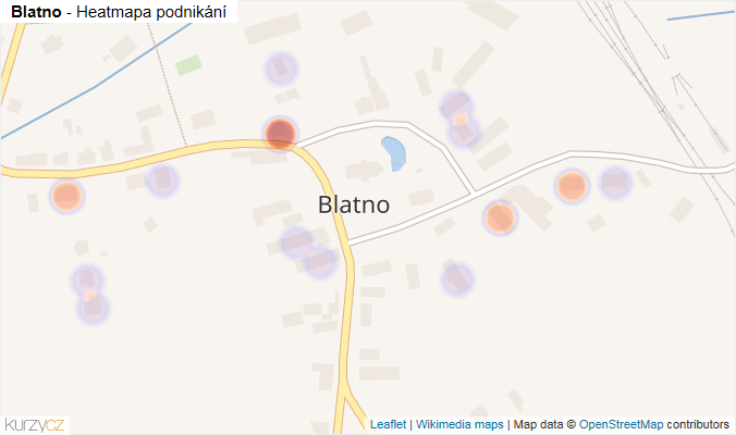 Mapa Blatno - Firmy v části obce.