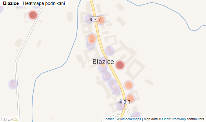 Mapa Blazice - Firmy v části obce.