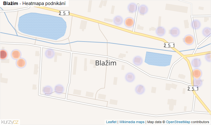 Mapa Blažim - Firmy v části obce.