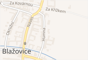 Humna v obci Blažovice - mapa ulice