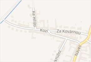 Kozí v obci Blažovice - mapa ulice