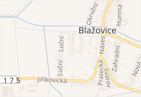 Laténská v obci Blažovice - mapa ulice