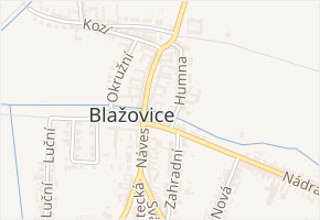 Na Potoce v obci Blažovice - mapa ulice
