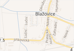 Panská v obci Blažovice - mapa ulice